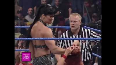 Chyna has no problem to dominate Lita