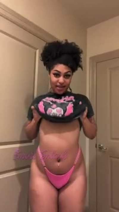 Afro puff & puffy nips.