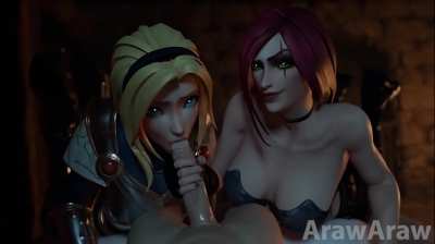 Luxanna & Katarina (League of legends) [Arawaraw]