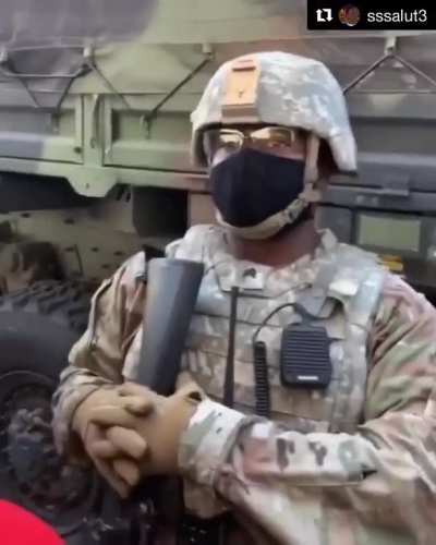 National Guard Soldier stays 100% professional while dealing with unprofessional behavior