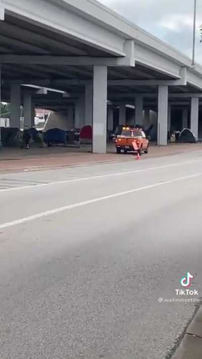 Homeless sweeps have begun in Austin Texas