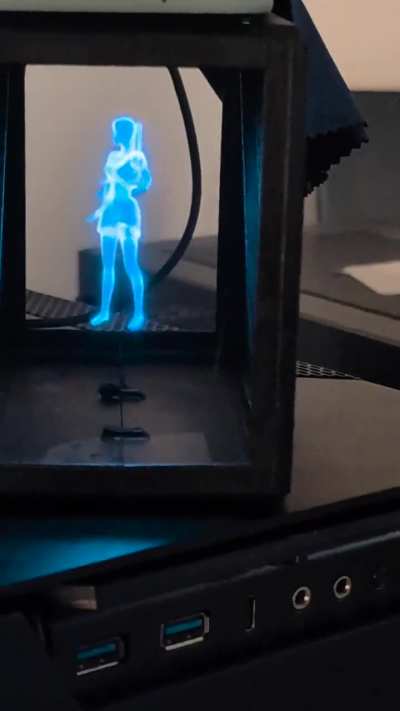 3d printed a peppers ghost hologram.