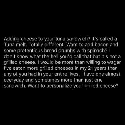 Grilled Cheese debate
