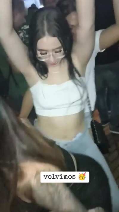 On her friend 