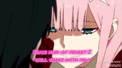 Zero Two and Hiro edit I made, didn't know where to post it, other than Funimate, so here it is hope you like it.