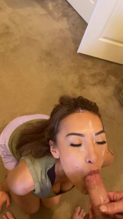 Big Natural Tits Hot GF Cum on Face Facial