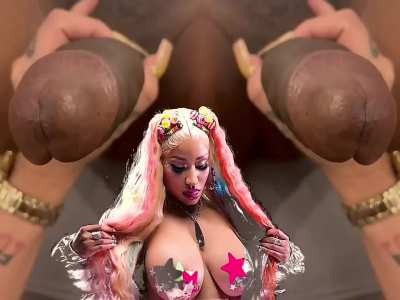 r/BBC<wbr>_spli<wbr>tscre<wbr>en BBC Nicki Minaj Bouncing Tits Monster Cock Female POV Tit Worship Cock Worship BabeCock Fat Cock Porn GIF by wombatwonker