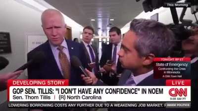CNN to THOM TILLIS: “Trump called you a loser.” (& his retort is top-notch... I think 🤔)