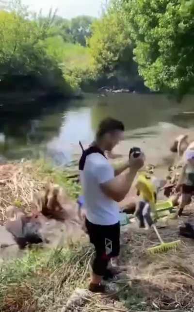 Cleaning the Uda River, Russia