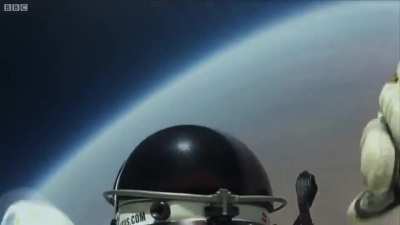 Felix Baumgartner’s Jump from the Stratosphere: 39 kilometres (24 miles, 127,952 feet) above sea level, reaching an estimated top speed of 1,357.64 km/h (843.6 mph).