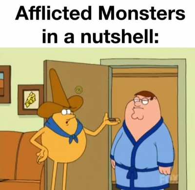 It’s kinda weird that only one powered up monster gimmick (Tempered monsters) didn’t just boil down to “but what if we made it faster????????”
