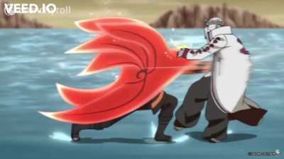 Sasuke's reaction when he saw Naruto hit Isshiki with that combo