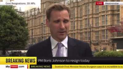 British pranksters started blasting “THE BENNY HILL THEME” in the background of the news report regarding PM Boris Johnson’s resignation lol