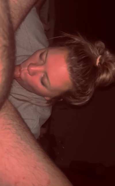 She deepthroats my little dick then licks my ass:)
