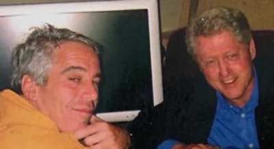 The reaction of former US President Bill Clinton to the question about his ties with Jeffrey Epstein, a 