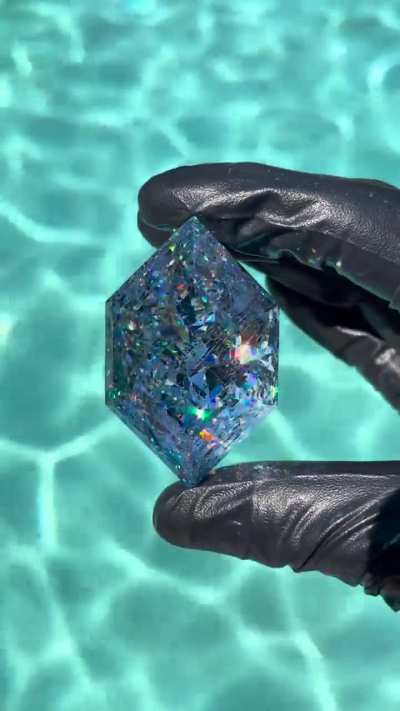 A glass gem that I faceted