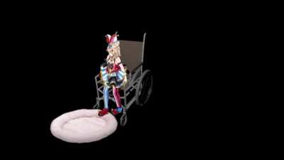 Polka falls off wheelchair