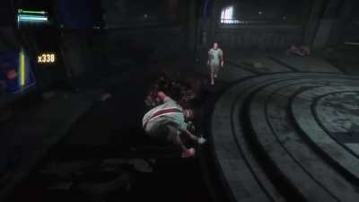 Batman beats the crap out of Professor Pyg and his dollotrons while 