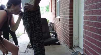 Outdoor blowjob