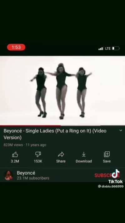 I don't know what's more shocking. This dance fits perfectly with the audio, and single ladies is 11 years old.