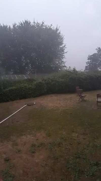 Thundery showers in England yesterday