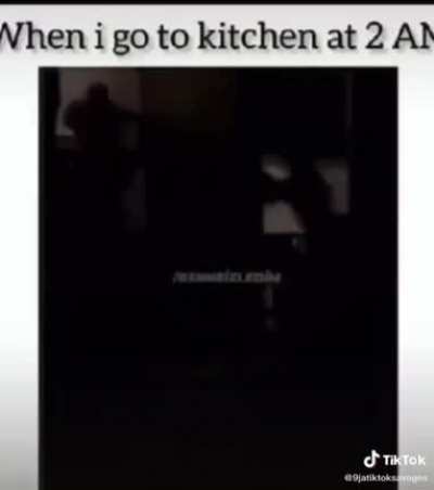 Oompa running from ghosts at his house at night