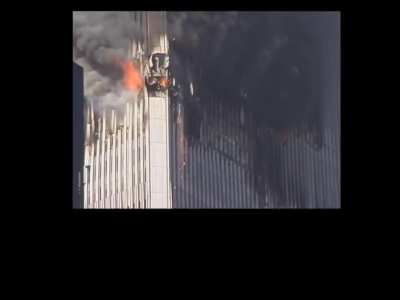 Ben Riesman South Tower collapse video, focus on molten substance... stabilized
