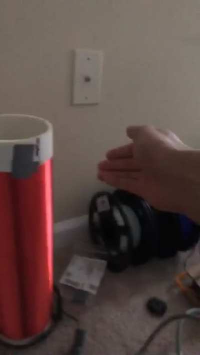 Touching a Tesla coil