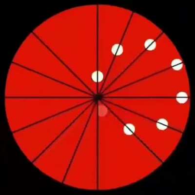 Every one of these dots are moving in a straight line.