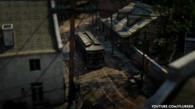 Turning Red Dead Redemption 2 into a miniature world using tilt shift