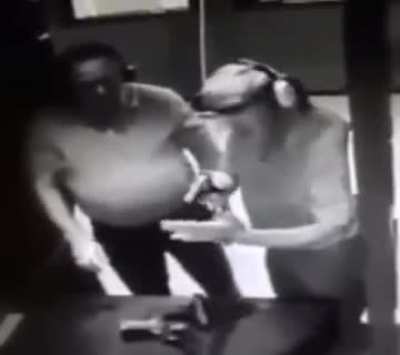 Testing a gun on your hand