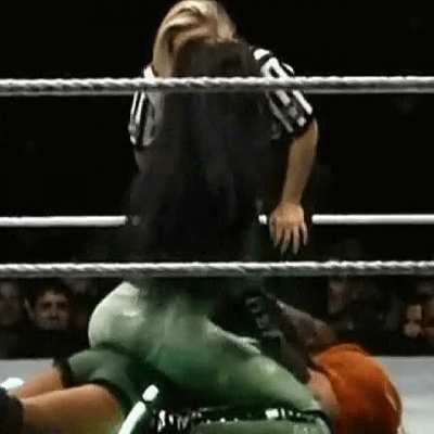 Naomi riding Becky