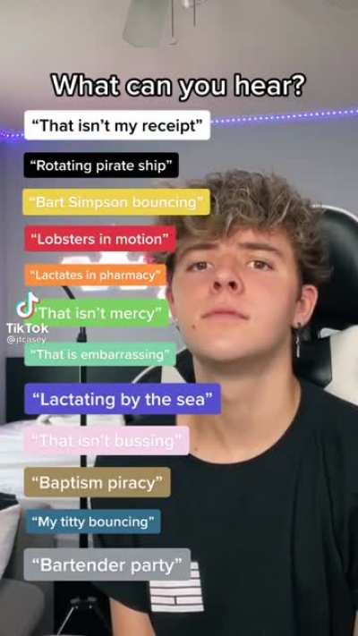 Turn on the audio and try to figure out what they’re saying