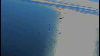 The moment the Russian SU-27 fighter jet collided with the US MQ-9 drone