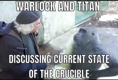Warlock and Titan discussing current state of the crucible.