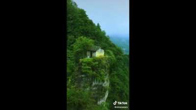 There are actually some cool videos of nature on Tik Tok. Here is a guy walking up this geological formation.