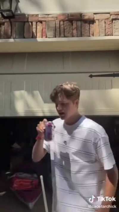Can you chug a can of sparkling water and not burp?