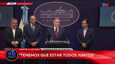 LLARYORA: “Todos los gobernadores sin importar el partido, vamos acompañar al gobierno de Milei”
