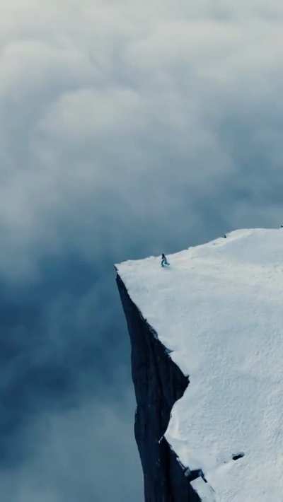 On the edge of the world in Norway.