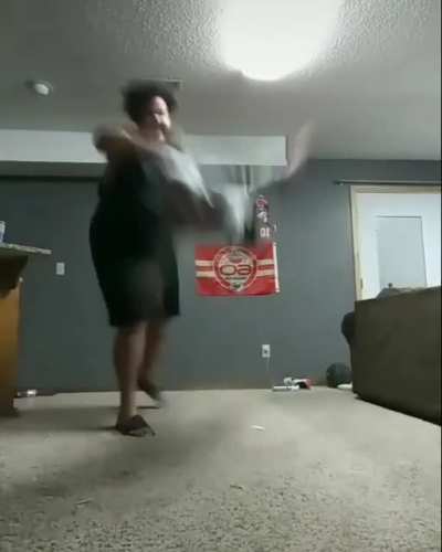 Haha child go zoom in air haha