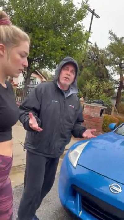 Male Karen refuses to share insurance information. Claims the person HIT is the one pulling the scam. He wasn’t even present for the accident.