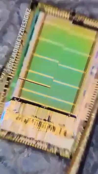 Magnified images of a chip with Sonic on it