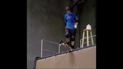Tony hawk and a glass of milk.