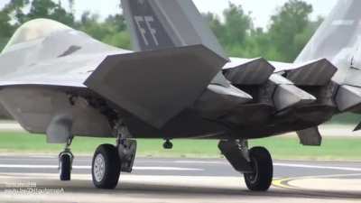 Thrust vectoring nozzles of F-22