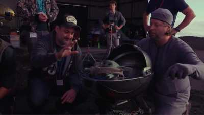Baby Yoda behind the scenes