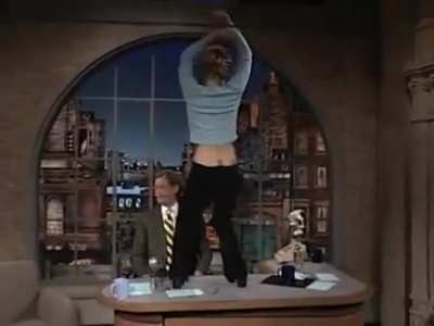 Drew Barrymore flashing David Letterman in the 90s.
