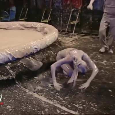 Stacy mud wrestling Trish on Raw 8-19-02 IG