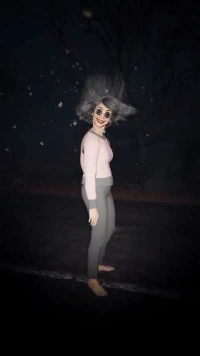 Creepy woman caught in forest #creepy #haunted #horror #ghost #monster
