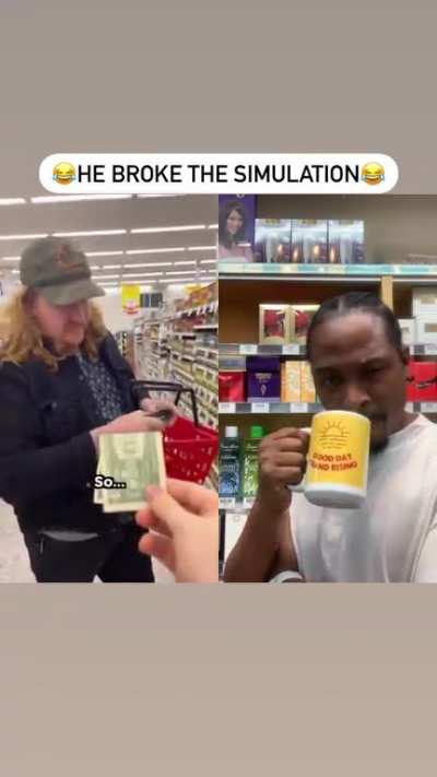 He broke the simulation.