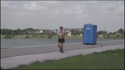 These guys made motorized porta potty and passed people with it